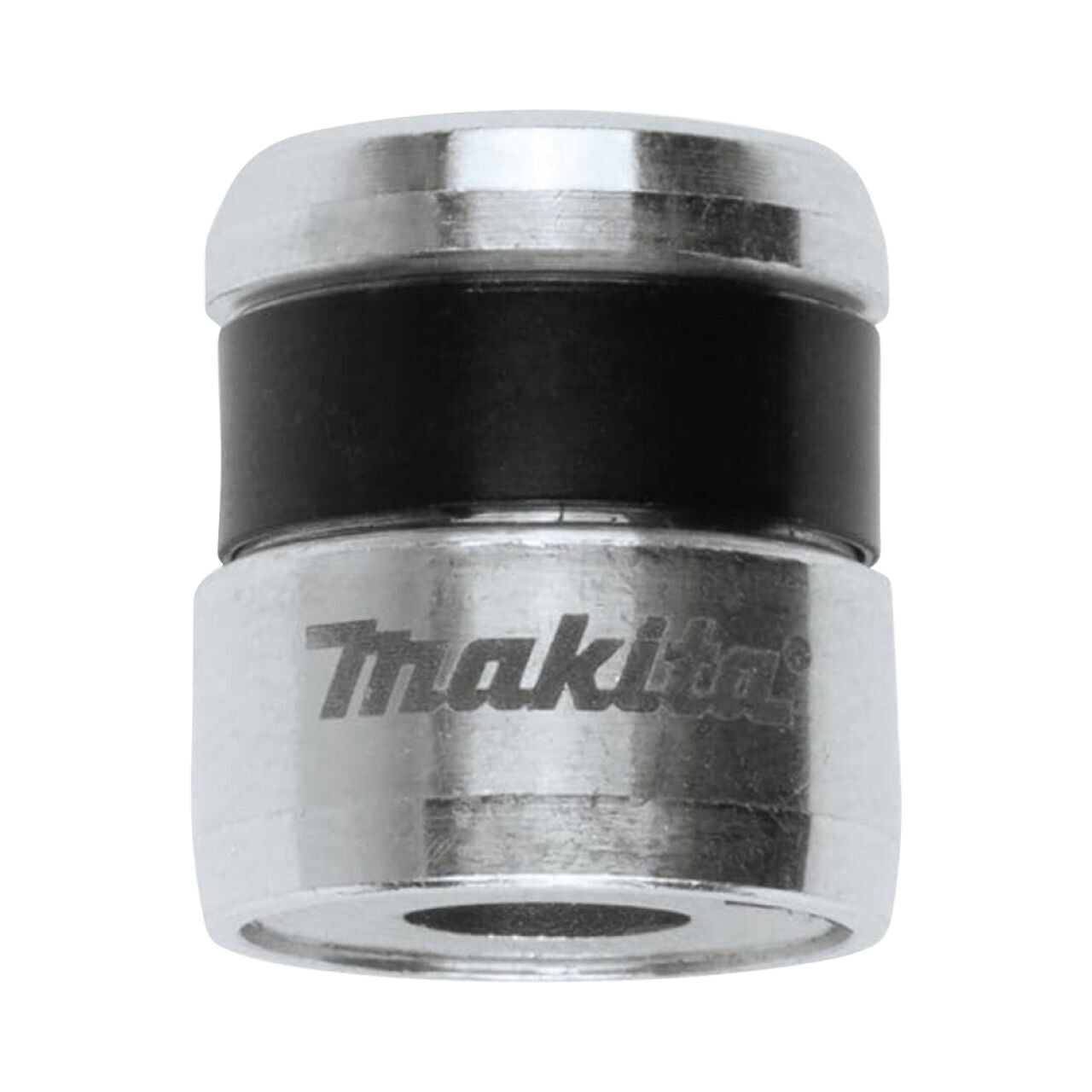 A close-up of the IMPACT XPS Mag Boost by Go Build, The Fastest Way To Build, featuring a 12-sided bit collar, a black band in the center, and the logo on the lower half—ideal for pairing with Go Build power bits.